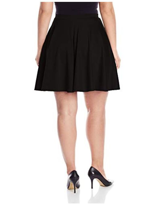Star Vixen Women's Plus-Size Short Skater Skirt