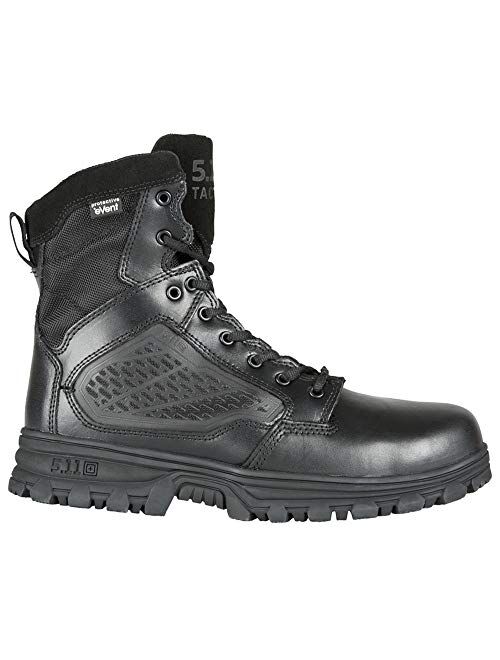 5.11 Tactical EVO 6-Inch Waterproof Boots, Side Zip, Slip-Resistant Outsole, Style 12313