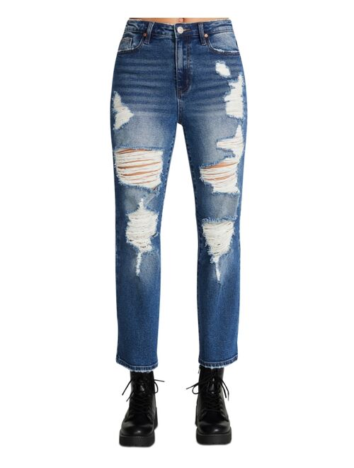 Madden Girl Juniors' Distressed Dad Jeans