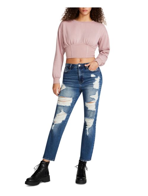Madden Girl Juniors' Distressed Dad Jeans