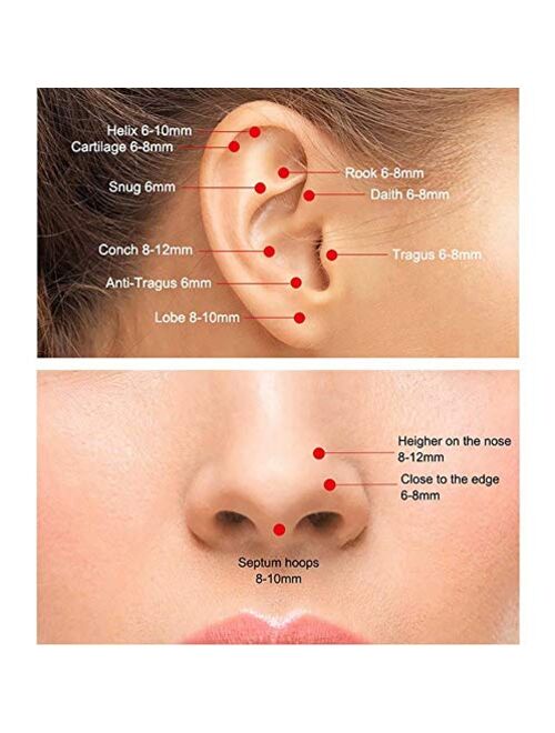 316L Surgical Steel Hoop Earrings, 6mm 8mm 10mm Huggie Hoop Earrings Men Hypoallergenic, Small Sleeper Mens Hoop Earrings Cartilage Earrings for Women 20G 18G