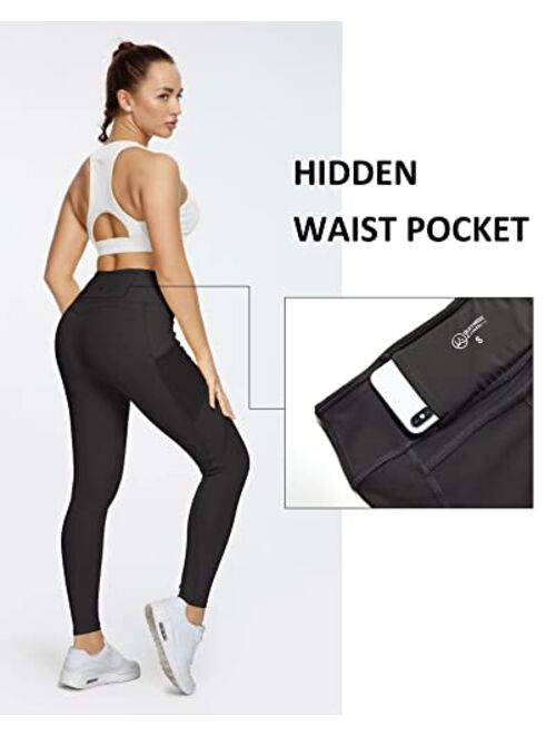 QUEENIEKE Yoga Leggings for Women High Waist Tummy Control with 3 Pockets 60127B