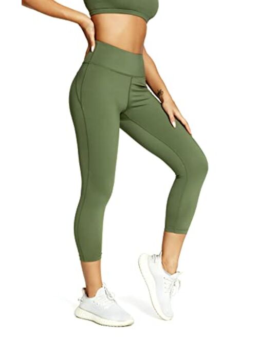 QUEENIEKE 22 Inches Yoga Capris Running Tights Pants Workout Leggings for Women 19204