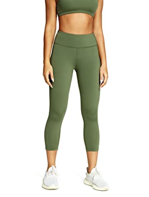 QUEENIEKE 22 Inches Yoga Capris Running Tights Pants Workout Leggings for Women 19204