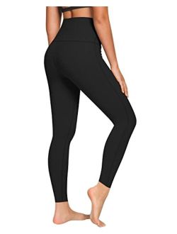 High Waisted Yoga Pants Leggings with 2 Pockets for Women Girls, Tummy Control Butt Lift Non See Through Sportswear
