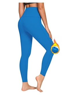 High Waisted Yoga Pants Leggings with 2 Pockets for Women Girls, Tummy Control Butt Lift Non See Through Sportswear