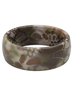 Camo Silicone Ring by Groove Life - Breathable Rubber Wedding Rings for Men, Lifetime Coverage, Unique Design, Comfort Fit Ring