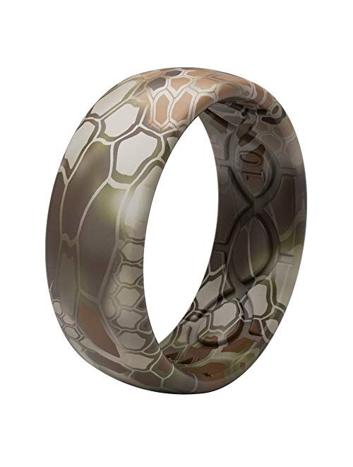 Kryptek Camo Silicone Ring by Groove Life - Breathable Rubber Wedding Rings for Men, Lifetime Coverage, Unique Design, Comfort Fit Ring