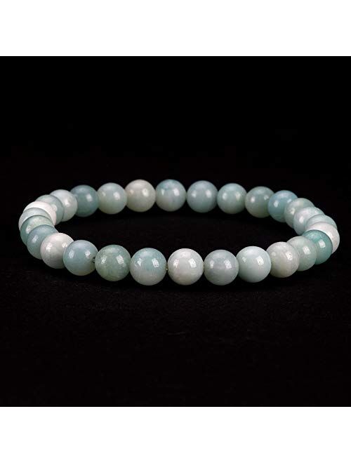 Cherry Tree Collection | Small, Medium, Large Sizes | Gemstone Beaded Stretch Bracelet | 6mm Round Beads