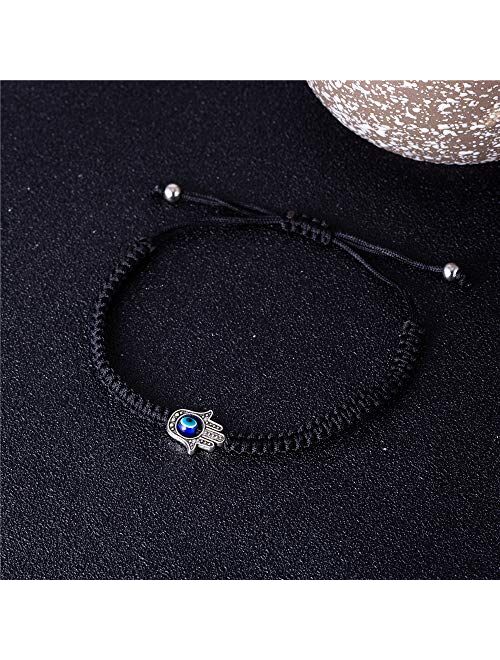 Handmade String Evil Eye Bracelet for Women Men Girls Boys Black Red Thread Adjustable Bracelets Minimalist Jewelry