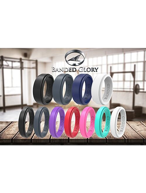 Silicone Wedding Ring for Men and Women, Rubber Wedding Bands
