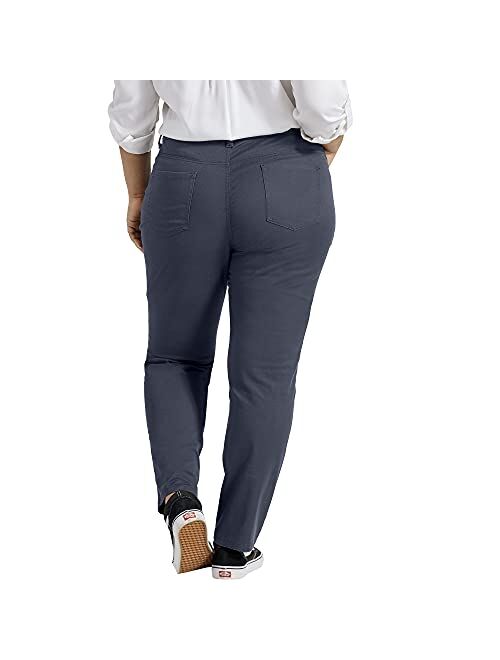 Dickies Women's Plus Size Perfect Shape Twill Skinny 4 Pocket Pant