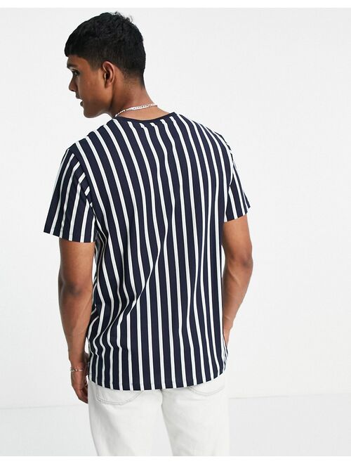 Jack & Jones Originals oversized T-shirt with vertical stripes in navy