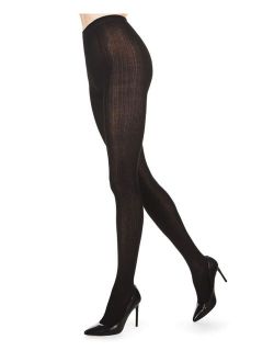 Women's Bamboo Blend Ribbed Opaque Tights