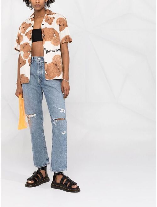 AGOLDE ripped organic cotton jeans