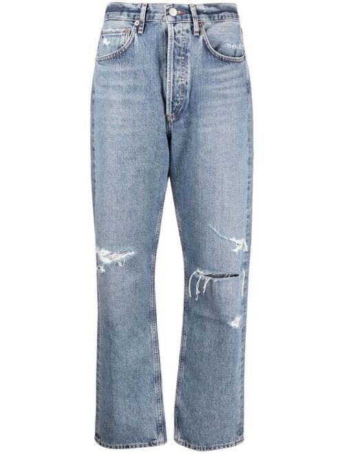 AGOLDE ripped organic cotton jeans