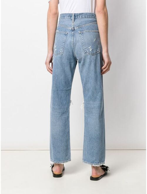 AGOLDE distressed mom jeans