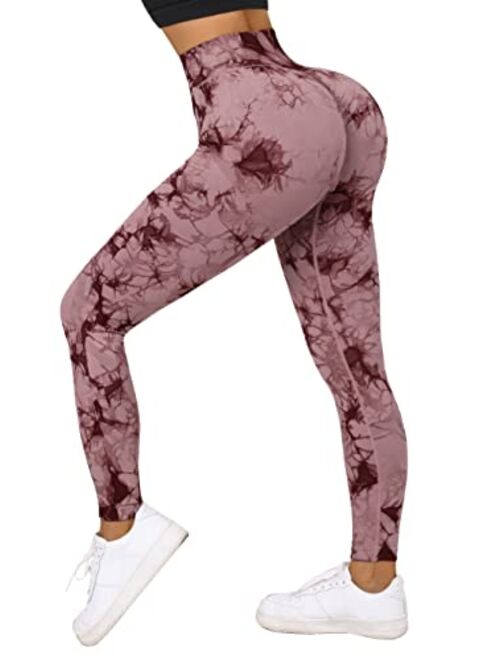 OMKAGI Women Contour Butt Lifting Leggings Seamless High Waisted Workout Yoga Pants