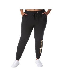 Plus Size Champion Powerblend Fleece Graphic Joggers