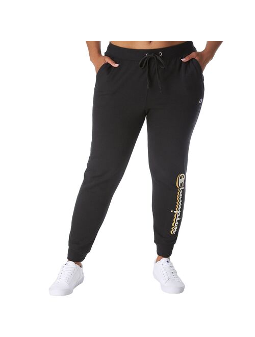 Plus Size Champion® Powerblend Fleece Graphic Joggers