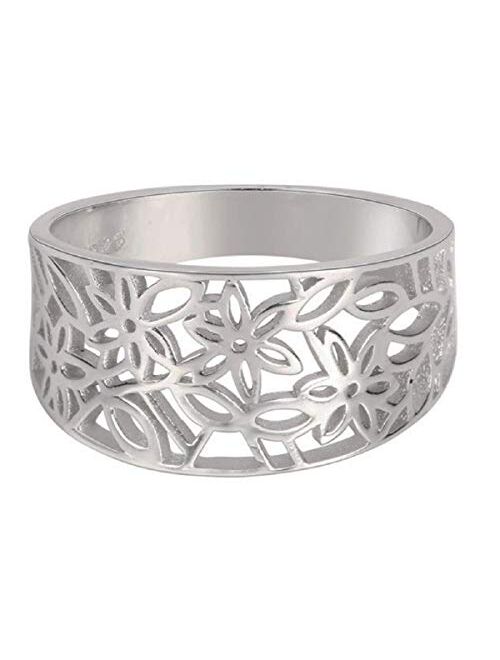 CloseoutWarehouse 925 Sterling Silver Victorian Leaf Filigree Vintage Ring (Comes in Colors)
