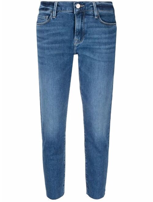 FRAME cropped low-waist jeans