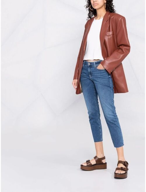 FRAME cropped low-waist jeans