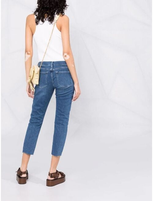 FRAME cropped low-waist jeans
