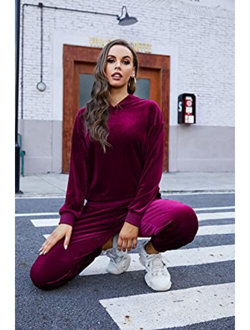 Hotouch Summer Tracksuit Outfits Womens 2 Piece lightweight Sweatsuits Set with Pockets