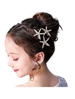 Etncy Life 3 Pcs Starfish Hair Clip Bridal Flower Girl Accessories for Wedding