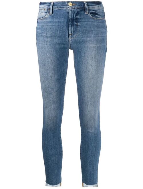 FRAME high rise skinny jeans