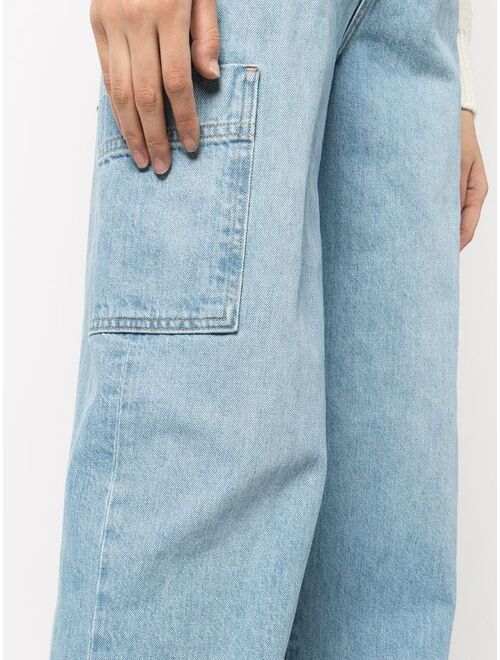FRAME high-rise straight-leg jeans