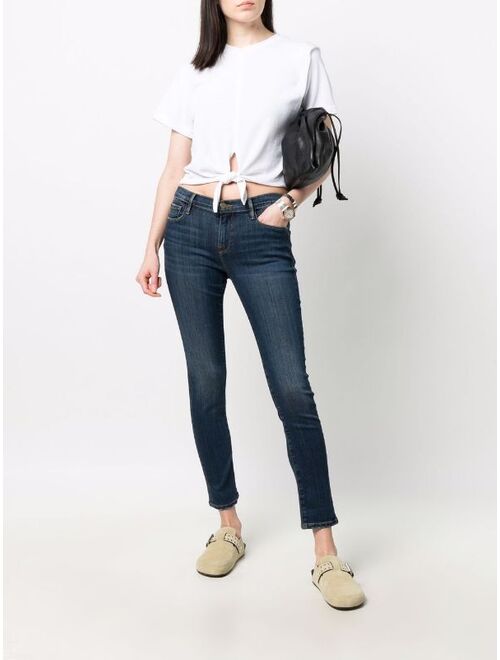 FRAME low-rise skinny-cut jeans