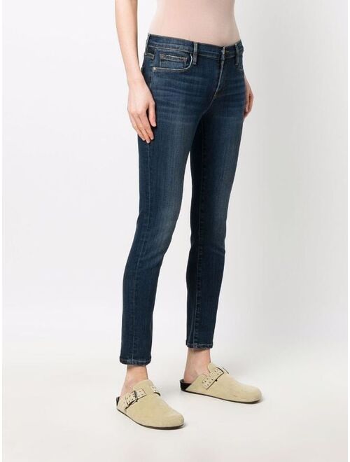 FRAME low-rise skinny-cut jeans