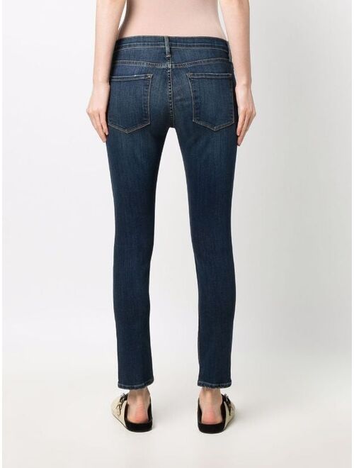 FRAME low-rise skinny-cut jeans