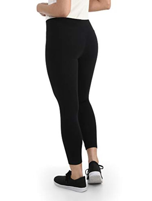 Seek No Further by Fruit of the Loom Women's Wide Waistband Ponte Leggings