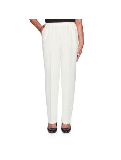 Textured Easy Care Straight-Leg Pants