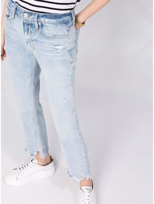 FRAME ripped-detail denim jeans