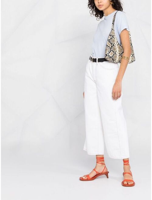 FRAME cropped wide-leg jeans