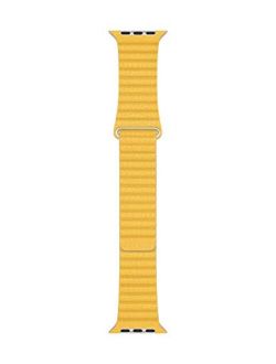 Leather Watch Band 44mm - Meyer Lemon- Large Series 4