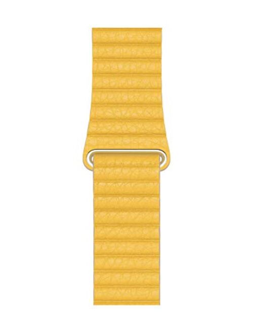 Apple Leather Watch Band 44mm - Meyer Lemon- Large Series 4