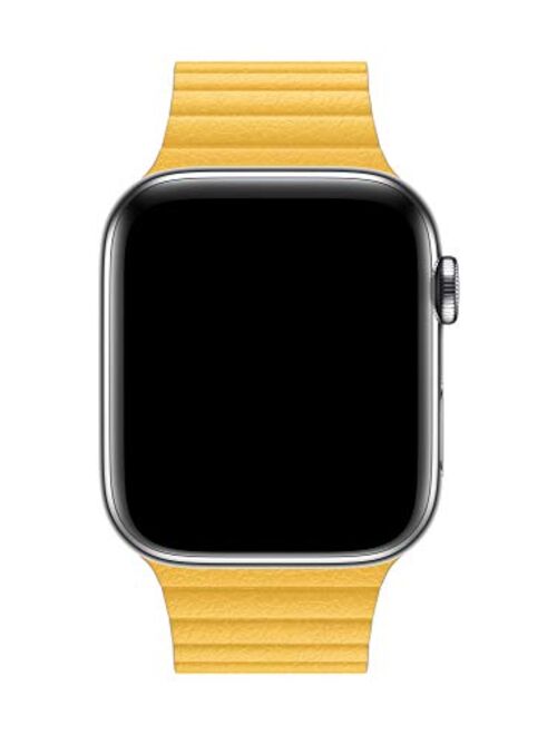 Apple Leather Watch Band 44mm - Meyer Lemon- Large Series 4