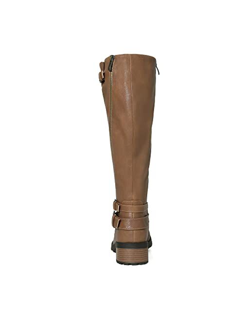 DREAM PAIRS Women's Knee High Riding Boots Wide Calf