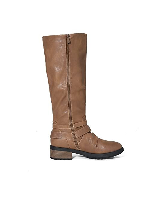 DREAM PAIRS Women's Knee High Riding Boots Wide Calf