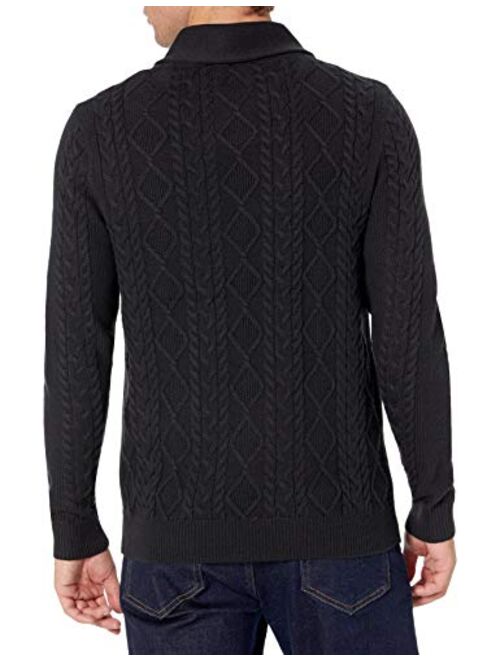 Amazon Brand - Goodthreads Men's Supersoft Shawl Collar Cable Knit Pullover Sweater
