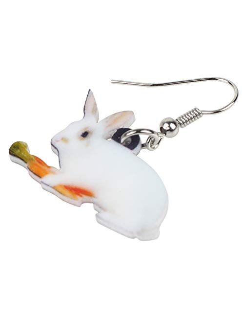 NEWEI Acrylic Fashion Easter Bunny Hare Rabbit Earrings Drop Dangle Animal Jewelry For Women Girl Gift Charm