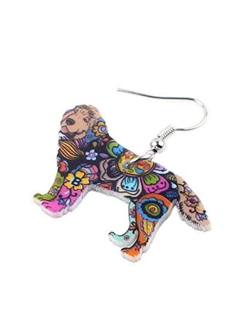 Bonsny Dog Collection"MAGNUM" Drop Dangle NEWFOUNDLAND Dog Pets Animal Earrings Funny Design Lovely Gift For Girl Women