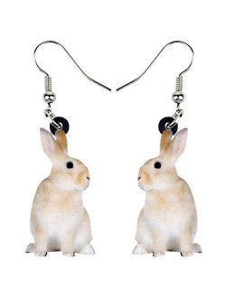 Acrylic Drop Dangle Easter Bunny Hare Rabbit Earrings Jewelry For Women Girls Kids Gift Charms
