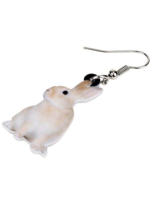 Bonsny Acrylic Drop Dangle Easter Bunny Hare Rabbit Earrings Jewelry For Women Girls Kids Gift Charms