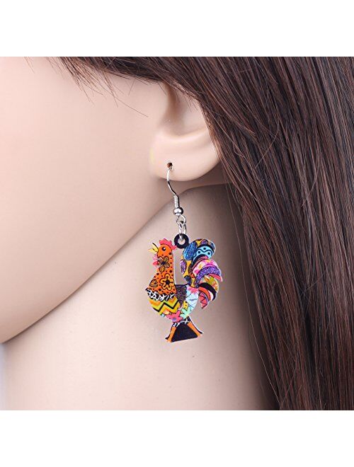 Bonsny Acrylic Chicken Earrings Dangle Lovely Gift For Girls Women By The Newei